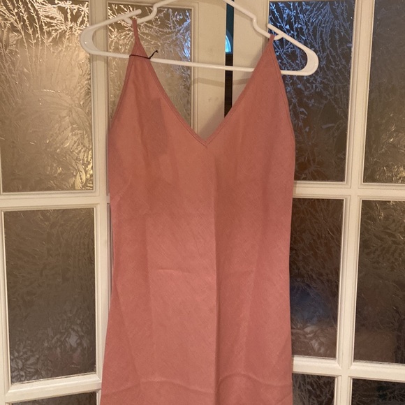 Pink Slip Linen Dress - Picture 4 of 5